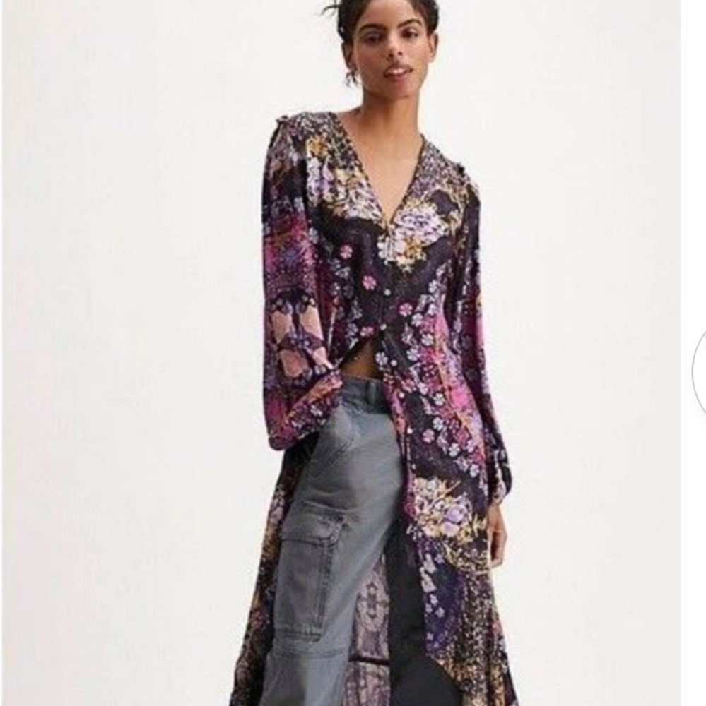 Free People Marais Printed Midi Dress